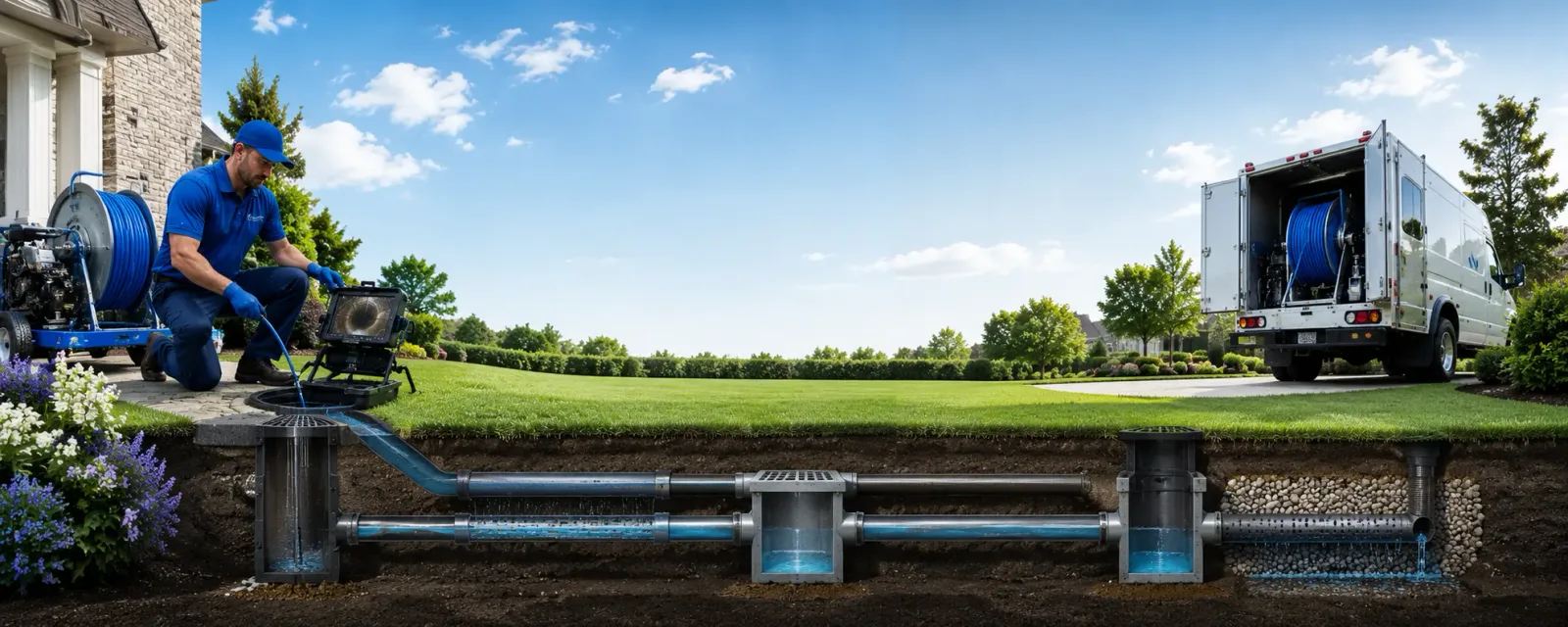 Outdoor drain cleaning information for Sanford, ME